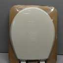 Mayfair Cassel Slow Close Toilet Seat, Easy Clean, Non Slip Premium Wood Seat, Easy Install, Made in USA, Round, Biscuit
