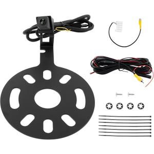 Rear View Backup Camera Compatible with 2007-2018 Jeep Wrangler JK Spare Tire Mount, Parking Assist Back Up Camera, Removable Camera Guidelines with OEM Monitor Adapter