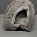 WINDRACING Cat Bed for Indoor Cats - Cat Cave Cat House Cats Tent with Removable Washable Cushioned Pillow, Soft and Self Kitten beds (Large, Beige) (L(17.5 x 17.5 x 17.5 Inch))