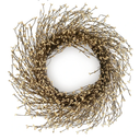 Artificial Twig Fall Front Door Wreath 24 Inch Autumn Cream Berry Wreath with Eucalyptus Leaves and Grapevine for Farmhouse Window Christmas Hanging Home Decor
