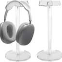 Acrylic Desktop Headphone Holder, Countertop Accessories Stand,Universal for All Music Gaming Headsets 1 Pack(DP015) (clear)