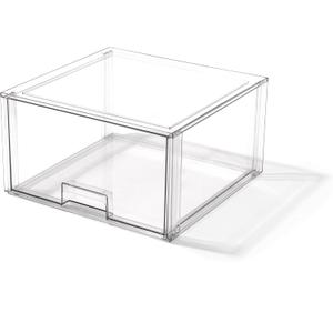 BINO | Stackable Storage Drawers, Tall X-Large - Clear | THE CRATE COLLECTION | Storage Bins With Drawers | Bathroom Organizers | Under Sink Organizer | Vanity Cabinet Home Organization