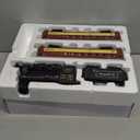 Hot Bee Train Set - Metal Train Toys with Luxury Tracks and Glowing Passenger, Christmas Train Sets for Around The Tree with Smokes, Lights & Sound, Toy Train Set for 3 4 5 6 7+ Years Old Boys Gifts