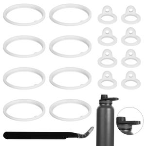4pcs Water Bottle Lid Replacement for Thermoflask 24/32/40/64oz, Water Bottle Gasket Replacement Accessories Part O Ring Silicone Seal Ring Compatible with Thermoflask Spout Lid