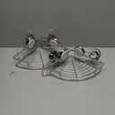 TAILI Powerful Suction Cup Corner Shower Caddy 2 Pack, Stainless Steel Rustproof Shower Shelf with Hook, Drill-Free Wall Mounted Basket, Large Capacity Removable Suction Cup Bathroom Organizer, Silver