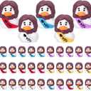 30 Pcs Mini Resin Jesus Ducks Mini Jesus Figurines Tiny Resin Ducks for DIY Cake Decoration Ornaments Crafts Moss Landscape, White