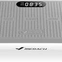 MERACH Vibration Plate Exercise Machine, Vibration Plate 440 Lbs Capacity, Bluetooth and Silicone Pedal, Stimulate Deep Fat, Vibration Plate for Lymphatic Drainage, Vibrating for Weight Loss