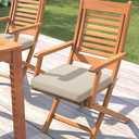 Magpie Fabrics Indoor Outdoor Waterproof Square Chair Cushion, 18" x 18" x 2.5", 2 Pack, Water Resistant Seat Cushions, for Patio Garden Office, Olefin Beige
