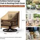 Mrrihand Outdoor Swivel Lounge Chair Cover Waterproof, 2 Pack Heavy Duty Patio Rocking Chair Covers for Outdoor Furniture, 33" W×37" D×38.5" H, Brown