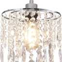 H11.81''X D8.66'' Chandelier Shades, Mini Crystal Shade, Acrylic Beaded Hanging Lampshade, Modern Pendant Light Shades, Sparkling Ceiling Decor for Bedroom, Hallway, Bar, Kitchen, Bathroom, 2-Tiers