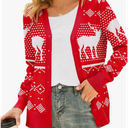 Women's V Neck Button Down Knitwear Long Sleeve Soft Basic Knit Cardigan Sweater
Size L