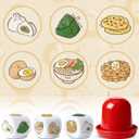 BAU Cua Ca Cop Dice Game Set with 15.7'' x 23.6'' Mat, 3 Gourd Fish Shrimp Crab Dice & Shaker, Adult Vietnamese Lunar New Year Table Game for Party Gatherings and Celebrations