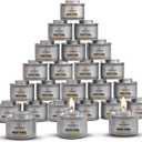 24 Pack - 6 Hour Chafing Fuel Cans for Food Warmers & Chafing Buffet Trays Odorless, Smokeless, Long Burn Wick, Easy Lighting, Liquid Fuel, Indoor Safe Buffet Fuel