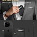 typecase Leather Wallet for Men Card Holder: Premium Genuine Leather, RFID Blocking, Slim, Minimalist, Front Pocket - 15 Cards Capacity | ID Window | Money Clip (Black)