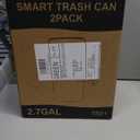 2 Pack 2.7 Gal Bathroom Trash Can with Lid, Automatic Trash Can Small Smart Garbage Can Touchless, Slim Motion Sensor Waterproof Plastic Trash Bins for Bedroom Office Kitchen Toilet Black