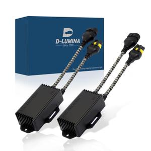 D-Lumina 9005/9006/H10/HB4 LED Canbus Decoder Anti Flicker Harness, Resistor Decoders Error Free, Computer Warning Canceller Capacitor, Pack of 2