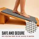 Joyhalo Shower Mat Bathtub Mat Non Slip, Bathmats Non Slip, Quick Drying Foot Scrubber Loofah Mats for Shower, Tub, Bathroom, Home, 24 * 24inch, Grey