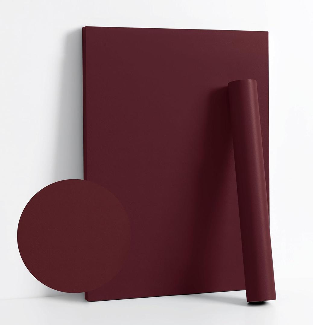 Dimoon 118''x17.7'' Red Peel and Stick Wallpaper Contact Paper Modern Self Adhesive Wall Paper Removable Renter Friendly Textured Solid Color Shelf Cabinet Vinyl Roll (118''x17.7'',Retro Red)