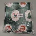 Mancheng-zi Retro Green Christmas 20x54 Body Pillow Cover Pillowcase with Zipper, Preppy Girly Christmas Decor, Vintage Xmas Tree Santa Claus Holiday Decorative Long Hug Pillow Cases for Bed Couch