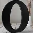 AOCEAN 12 inch Black Wood Letters Unfinished Wood Letters for Halloween Decorative Standing Letters Slices Sign Board Decoration for Craft Home Party Projects (O)