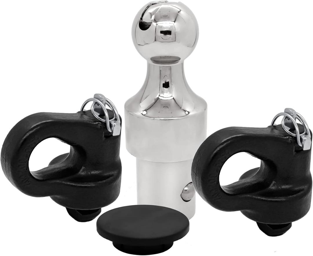 60692, Puck System Gooseneck Hitch Ball Kit, Compatible with 2013-2025 Ford F250 F350 F450, 2016-2025 Chevrolet Silverado, GMC Sierra & Nissan Titan XD, 30000 lbs GTW/ 7500 lbs VTW, 2-5/16 Inch Ball