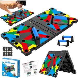 IUT Solid Push Up Board 15 in 1 Home Workout Equipment Multi-Functional Pushup Stands System Fitness Floor Chest Muscle Exercise Professional Equipment Burn Fat