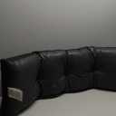 Klear Vu The Gripper Non-Slip Tufted Bench Cushion for Indoor Furniture, Assembled in USA, Entryway Storage, Bay Window, Corner Nook or Piano Seat, 43 Inches, Solid Black