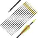 Elong Fiberglass Arrows Archery 24 26 28 30Inch Target Shooting Practice Safetyglass Recurve Bows Suitable for Youth Children Woman Beginner