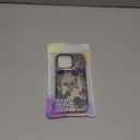 Lovmooful Compatible for iPhone 15 Pro Max Case Cute Cool Flower Floral Butterfly Black Design for Girls Women PC+TPU Shockproof Protective Girly for iPhone 15 Pro Max-Flower&Butterfly