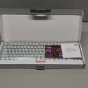 Redragon K710 Wireless Typewriter Mechanical Gaming Keyboard, Bluetooth/2.4Ghz/Wired, RGB Led Backlit, Blue Switch - Clicky, Rechargeable, Solid Metal Panel, Round Keycaps, Green