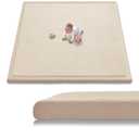 Baby Play Mat for Floor, 79'' x 79'' Thicken Foam Soft Padded Playmat for Tummy Time, Playpen Mat for Toddlers Infant Kids, Water-Repellent Coral Velvet, Non-Slip Bottom Safe for Crawling (Brown)