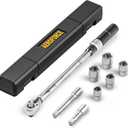 AEROFORCE 8Pcs 1/2-inch Drive Torque Wrench Set23-159 Lb.ft/31.3-216.2 Nm, 72-Tooth Professional Precision Torque wrench with CR-V Sockets 17-24 mm & Extension bar