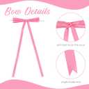 AIMUDI Hot Pink Bows 4.5  9" Satin Bow for Gift Wrapping Twist Tie Bows Premade Ribbon Bow for Bouquets Invitations Baskets Crafts Wreaths Valentine's Day Wedding Baby Shower Decorations, 36 PCs