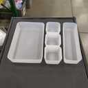 5pcs Transparent Drawer Organizer Versatile Storage Boxes for Home Office and Bathroom Plastic Drawer Dividers for Cosmetics Tools and Daily Essentials