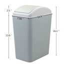 1 Pack Plastic Waste Can, 4.5 Gallon Kitchen Trash Can (Blue)
