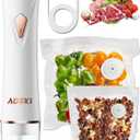 Compact Vacuum Sealer for Food Sealer: Handheld Portable Vacuum Sealer Machine for Food Storage, Rechargeable Food Vacuum Sealing for Kitchen Travel Fridge Meal Prep, Gifts for Mom, Wife, Chef & Home (Small, White)