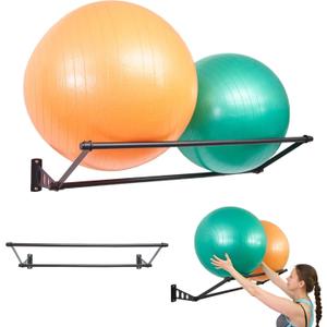 for Exercise Ball Holder | Organize Your Space | Wall Mounted Rack | Yoga Stability