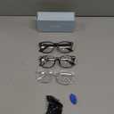 Gaoye Stylish Blue Light Glasses for Woman - Computer Glasses for Blue Light Blocking - Lightweight Frames - 3 pack (A1 Matte Black+leopard+transparent)