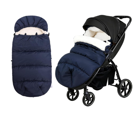 FindXeink Waterproof &Thicken Universal Stroller Blanket for Babies,Toddler's Stroller Sleeping Bag & Footmuff & Bunting & Cover for Autumn Winter (Blue)