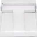 WENPACK 12.5" Cardboard Letter Shaped Mache Decorative Strawberries Fillable Sweets Candy Box with Clear Lid (White, T)