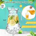 Tessco 12 Pcs Plastic Pitchers 60 Oz Clear Water Beer Jug Large,Modern