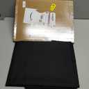 Simplebrand Black Sheer Curtains 84 Inches Long, Light Filtering Rod Pocket Solid Color Window Sheer Curtain Panels, Elegant Curtains & Drapes for Living Room, Bedroom 2 Panels (Black, 42" W x 84" L)