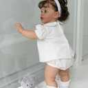 Angelbaby Big Realistic Reborn Baby Doll 26 Inch Life Size Reborn Toddler Girl Can Stand Lifelike Silicone Baby Toy Cute Newborn Children Doll Sets