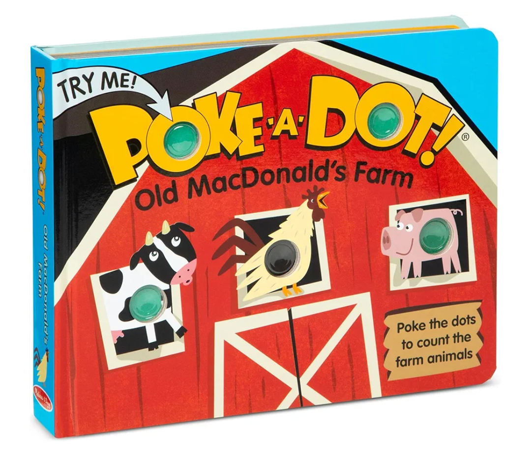 Melissa & Doug Children's Book - Poke-a-Dot: Old MacDonald’s Farm (Board Book with Buttons to Pop) - FSC Certified