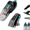BISSELL Stain Eraser Duo, 2-in-1 Cordless Portable Deep Cleaner and Hand Vacuum with PET PRO OXY Spot & Stain Formula, 3705, Black