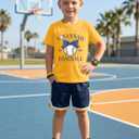 Baseball Shirts Toddler Girls Cute Bow Baseball Team Fan T-Shirt Funny Game Day Short Sleeve Tee Top 3-8 Years (Yellow)