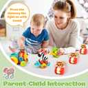 Marstone Toys for 1 Year Old Boy Birthday Gifts: Animal Train Set for Toddlers 1-2, Educational Learning Forest-Themed Push Car Baby Girl Toy 6-12 Months 12-18 Months for Motor Skills