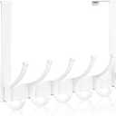 Over The Door Hooks, Door Hanger Hooks for Hanging, Over The Door Towel Racks for Bathroom, Coat Rack Door Towel Hanger Towel Hooks (1Pack, White)