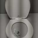 Bemis 730SLEC Slow Close Toilet Seat, Easy Clean Hinges and Durable Plastic Seat, Made in USA, Round, White