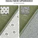 ISEAU 6x9 Soft Area Rug for Living Room, Washable and Non-Slip,Green